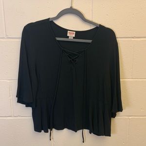 lace up blouse